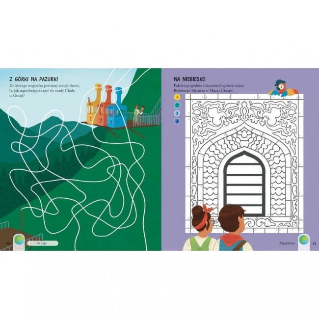 Książka "Dookoła świata. 80 zagadek obrazkowych" Wydawnictwo Nasza Księgarnia