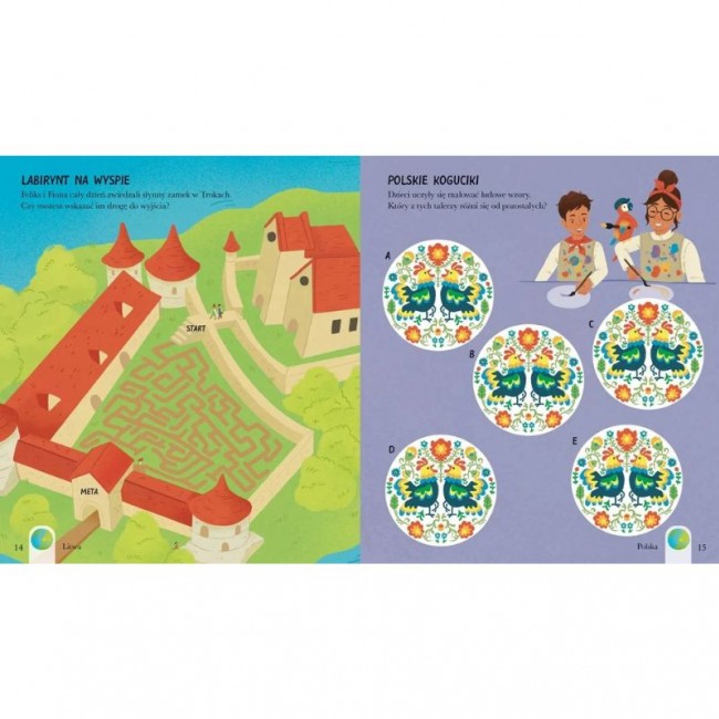 Książka "Dookoła świata. 80 zagadek obrazkowych" Wydawnictwo Nasza Księgarnia