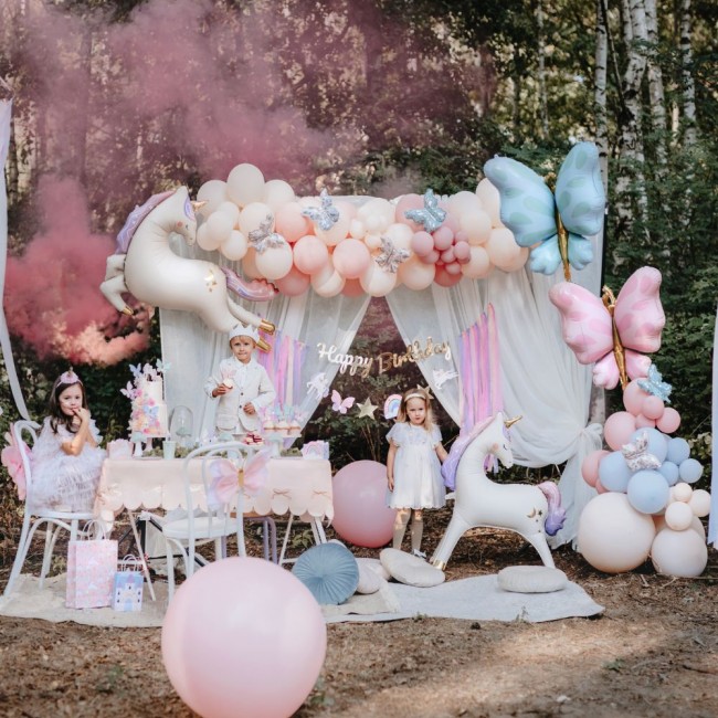 Stojący balon foliowy Party Deco - Jednorożec 95 x 86 cm