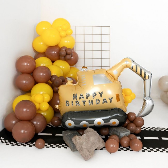 Stojący balon foliowy Party Deco - Koparka 49 x 76,5 cm