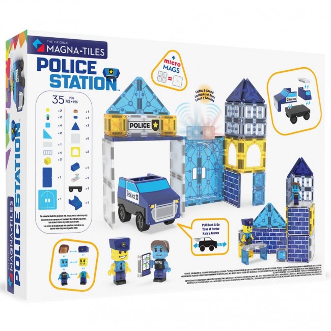 Klocki magnetyczne MAGNA-TILES - Police Station 35 el.