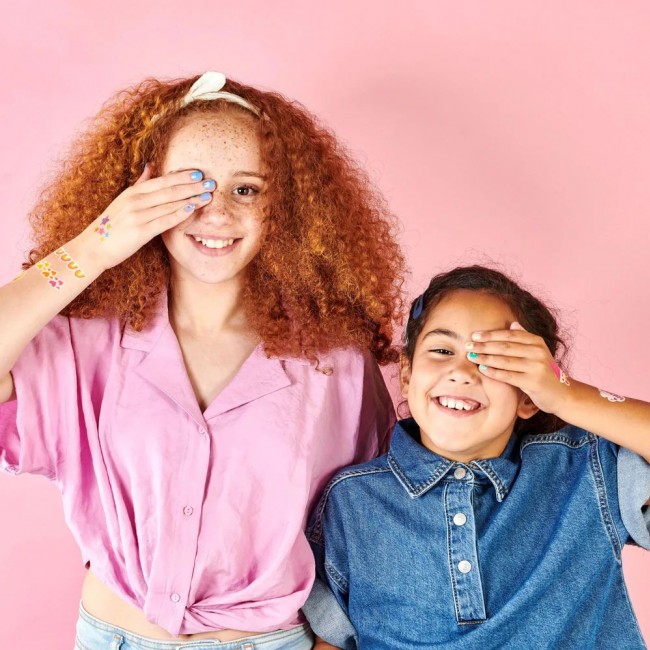 Zmywalne tatuaże i naklejki na paznokcie Ooly - Tęczowe Jednorożce