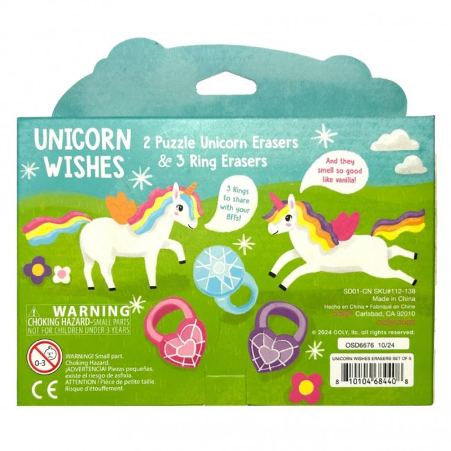 Pachnące gumki do ścierania i składania Ooly - Jednorożce