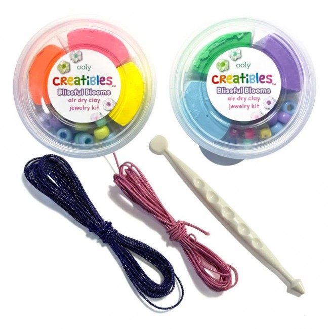 Zestaw do tworzenia biżuterii z samoutwardzalnej pianki Ooly - Radosne Kwiaty