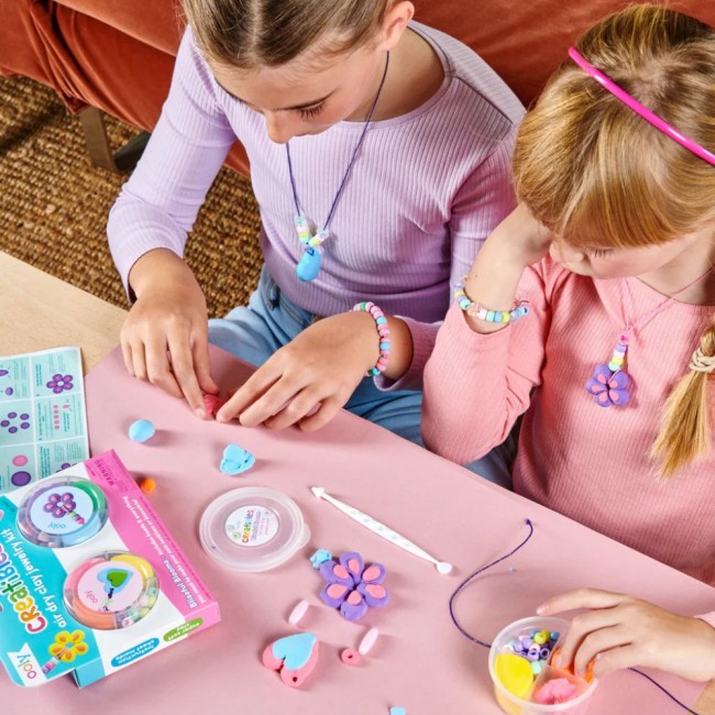 Zestaw do tworzenia biżuterii z samoutwardzalnej pianki Ooly - Radosne Kwiaty