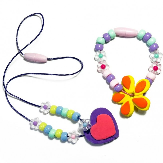 Zestaw do tworzenia biżuterii z samoutwardzalnej pianki Ooly - Radosne Kwiaty