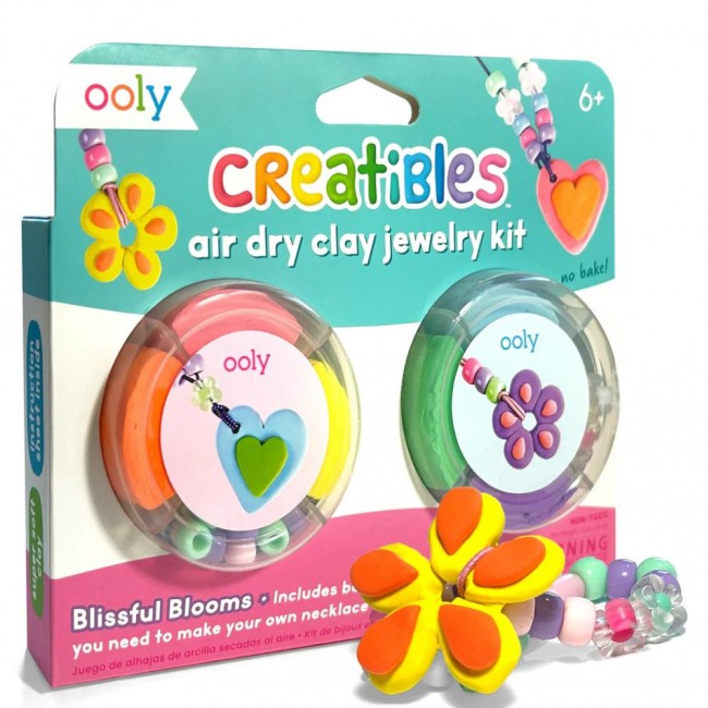 Zestaw do tworzenia biżuterii z samoutwardzalnej pianki Ooly - Radosne Kwiaty