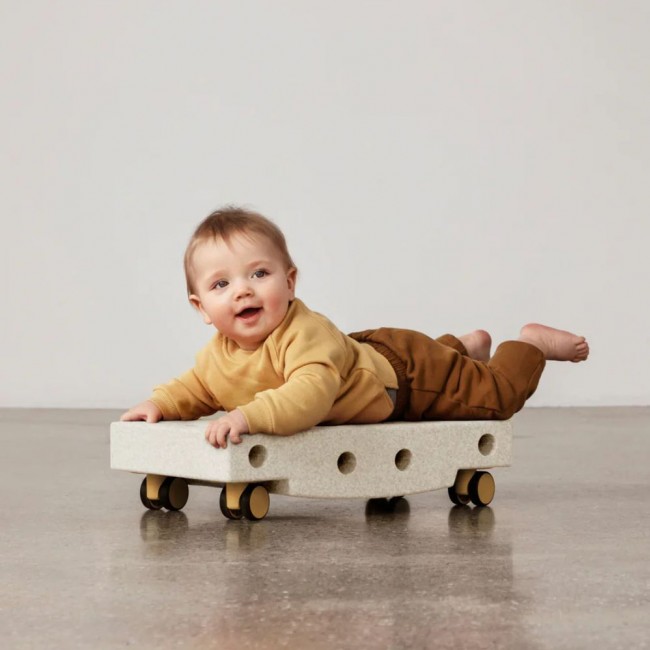 Platforma sensoryczna Scooter Board MODU - Sand Grey/Honey Yellow