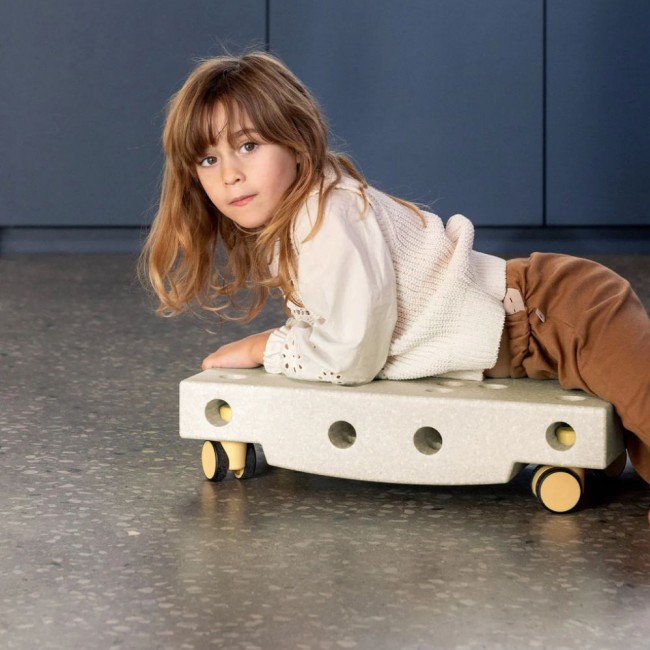 Platforma sensoryczna Scooter Board MODU - Sand Grey/Honey Yellow