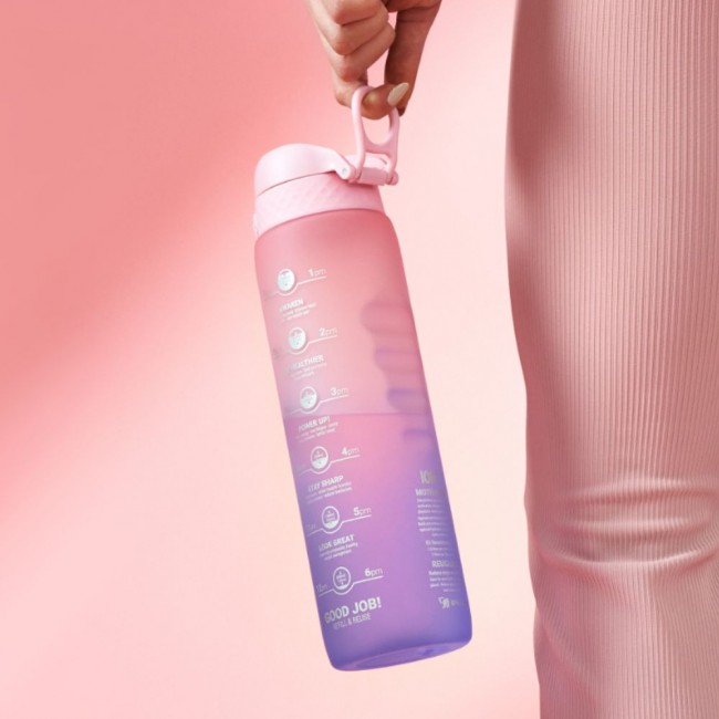 Butelka do picia 1000 ml ION8 - Motivator Gradient Periwinkle/Rose Quartz
