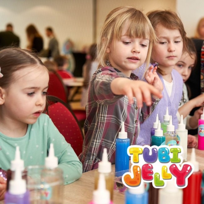 Zestaw Tubi Jelly TUBAN 6 kolorów + małe akwarium - Cyferki