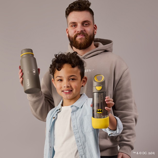 Tritanowa butelka ze słomką 600 ml B.box - Batman