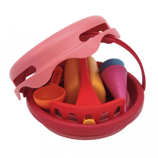 Zestaw zabawek do piaskownicy compacToys - koralowy 7 szt.