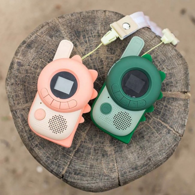 Walkie Talkie dla dzieci The Zoofamily - Dinozaur różowy i zielony