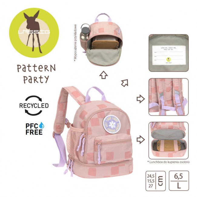Plecak mini Pattern Party Lassig - Rose