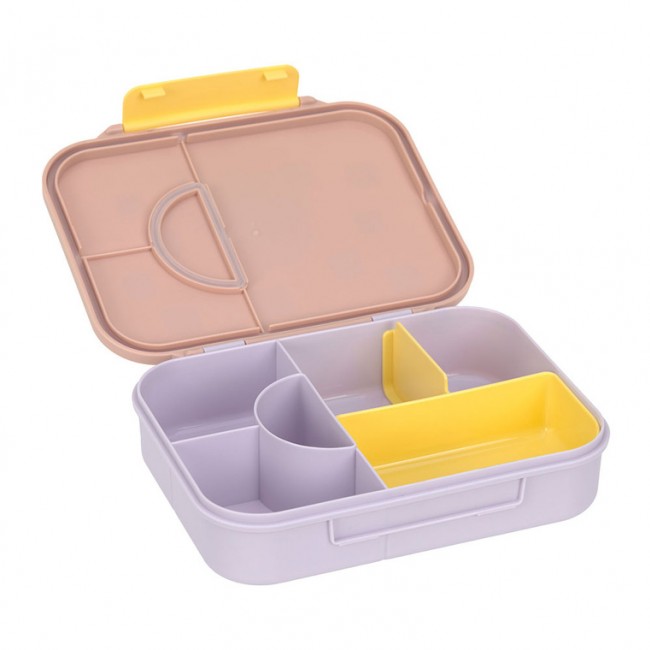 Lunchbox Bento z przegródkami Lassig Pattern Party - Rose/lilac