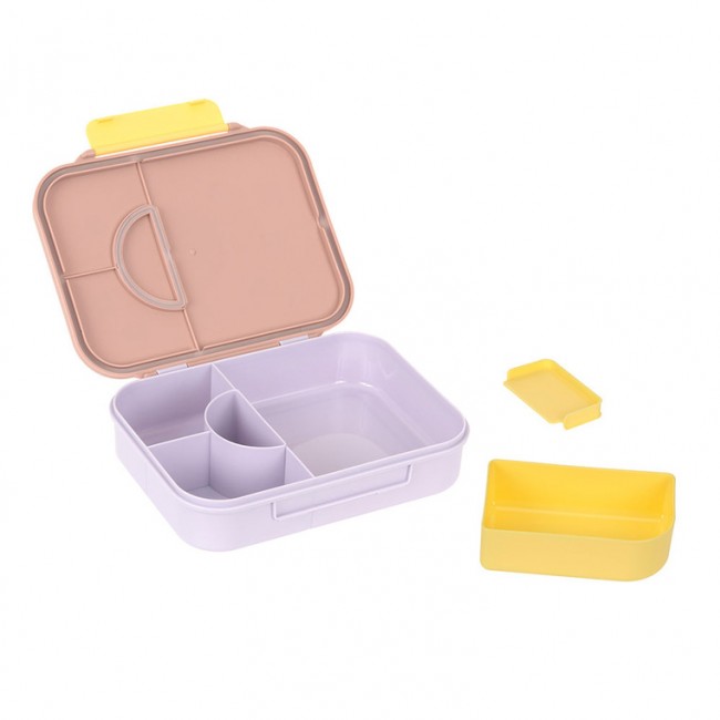 Lunchbox Bento z przegródkami Lassig Pattern Party - Rose/lilac