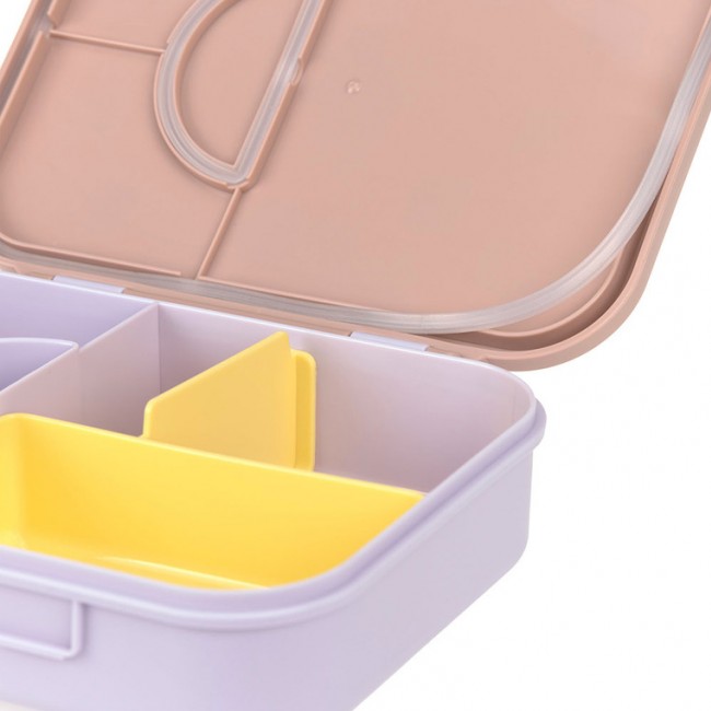 Lunchbox Bento z przegródkami Lassig Pattern Party - Rose/lilac