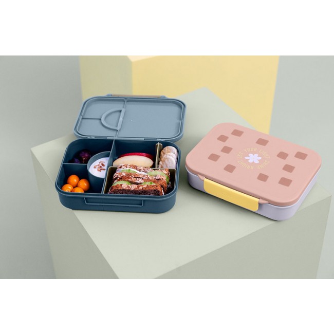 Lunchbox Bento z przegródkami Lassig Pattern Party - Rose/lilac