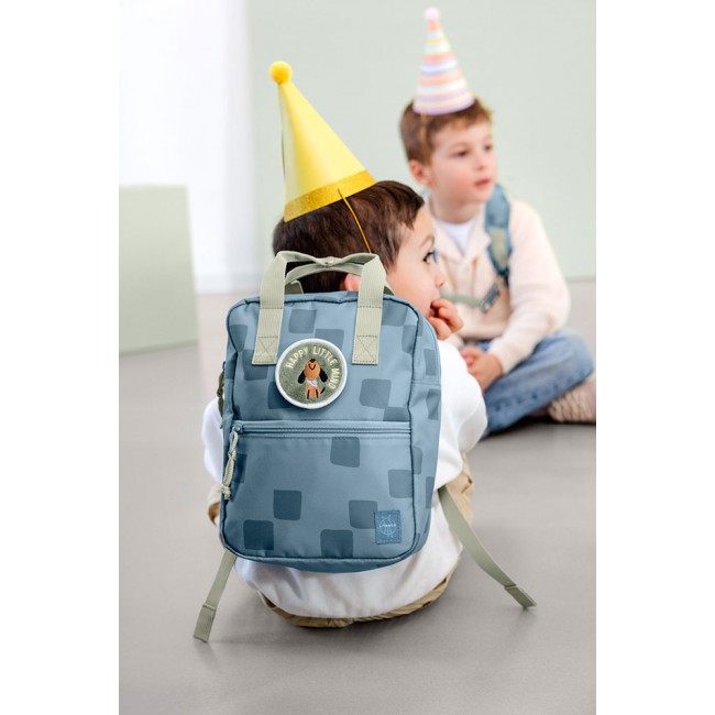 Plecak mini kwadratowy Lassig Pattern Party - Blue