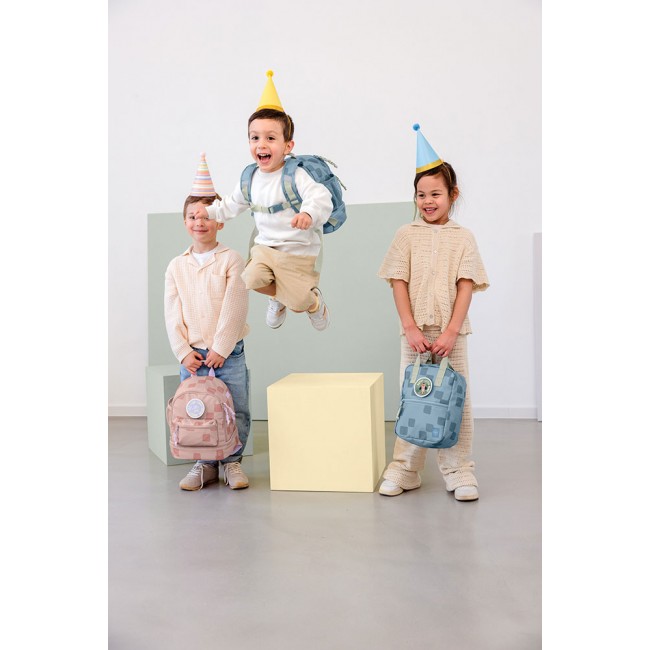 Plecak mini kwadratowy Lassig Pattern Party - Blue