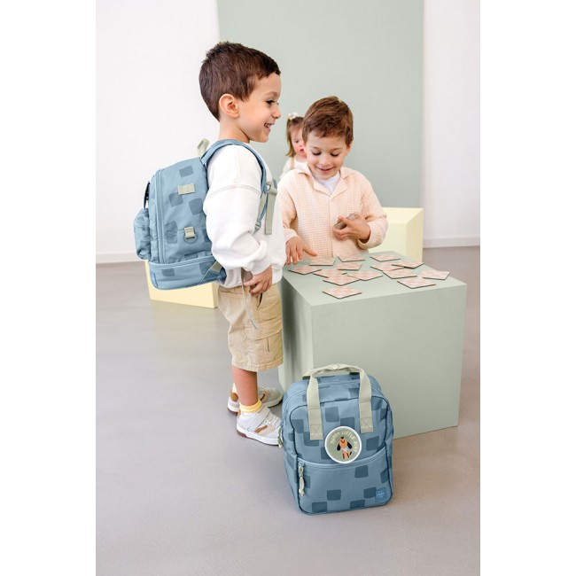 Plecak mini kwadratowy Lassig Pattern Party - Blue
