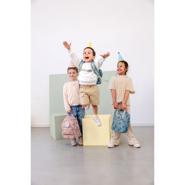 Plecak mini kwadratowy Lassig Pattern Party - Blue