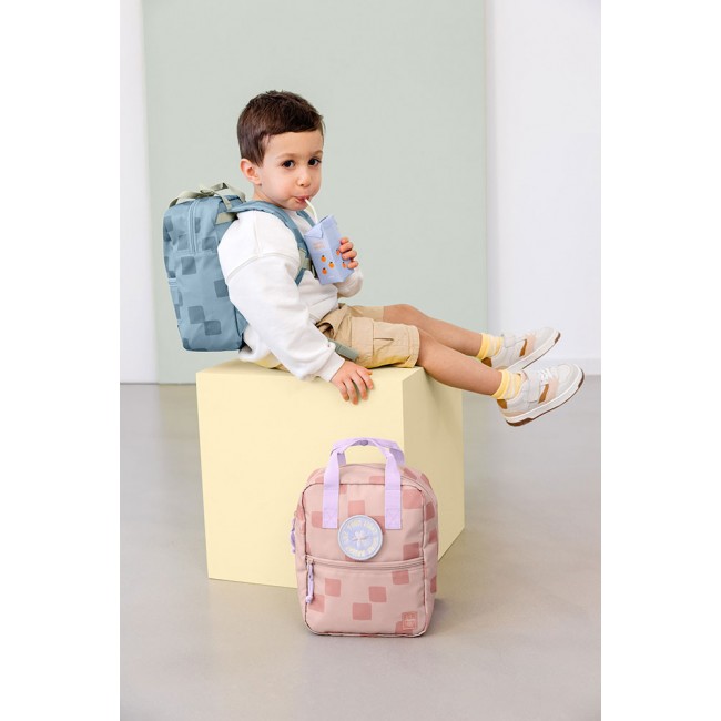 Plecak mini kwadratowy Lassig Pattern Party - Blue