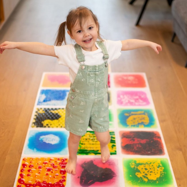 Ścieżka sensoryczna Tullo - sensoryczne płytki z cieczą 30 cm 4 szt.