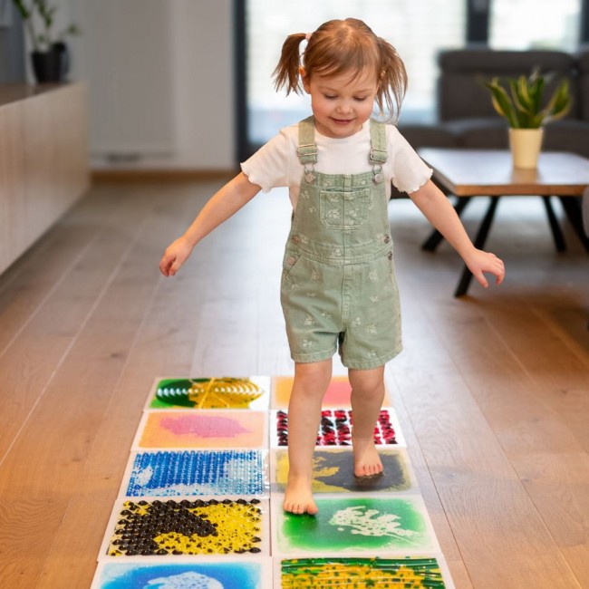 Ścieżka sensoryczna Tullo - sensoryczne płytki z cieczą 30 cm 4 szt.
