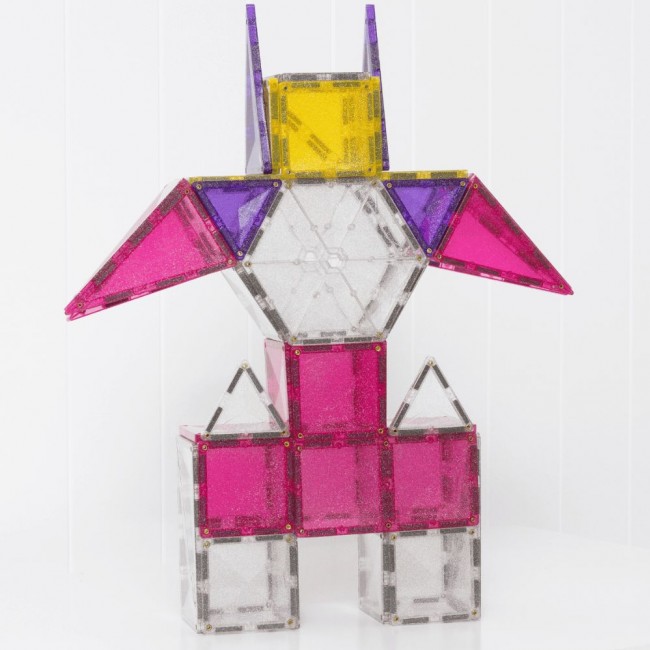 Klocki magnetyczne Connetix - Glitter Unicorn Pack 56 el.