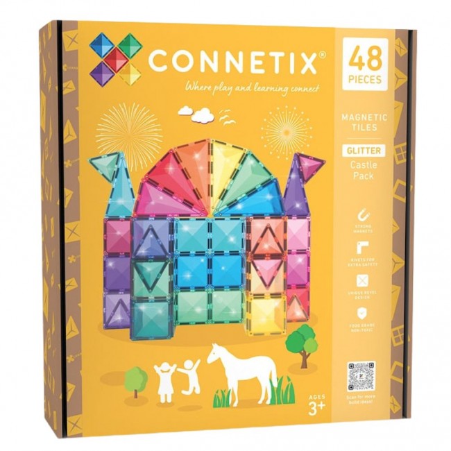 Klocki magnetyczne Connetix - Glitter Castle Pack 48 el.