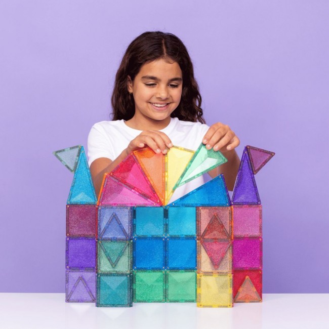 Klocki magnetyczne Connetix - Glitter Castle Pack 48 el.