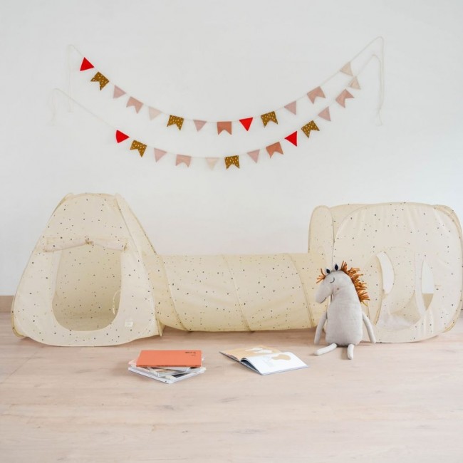 Zestaw namiotów 3w1 dla dzieci z tunelem 3 Sprouts - Terrazzo Beige