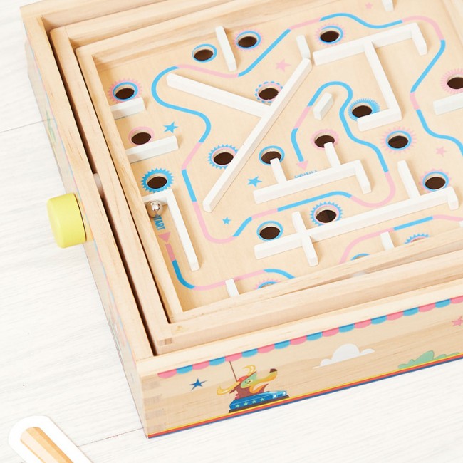 Gra zręcznościowa Janod - Labirynt Ball Maze Applepop