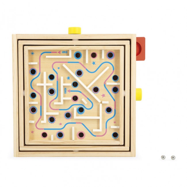 Gra zręcznościowa Janod - Labirynt Ball Maze Applepop