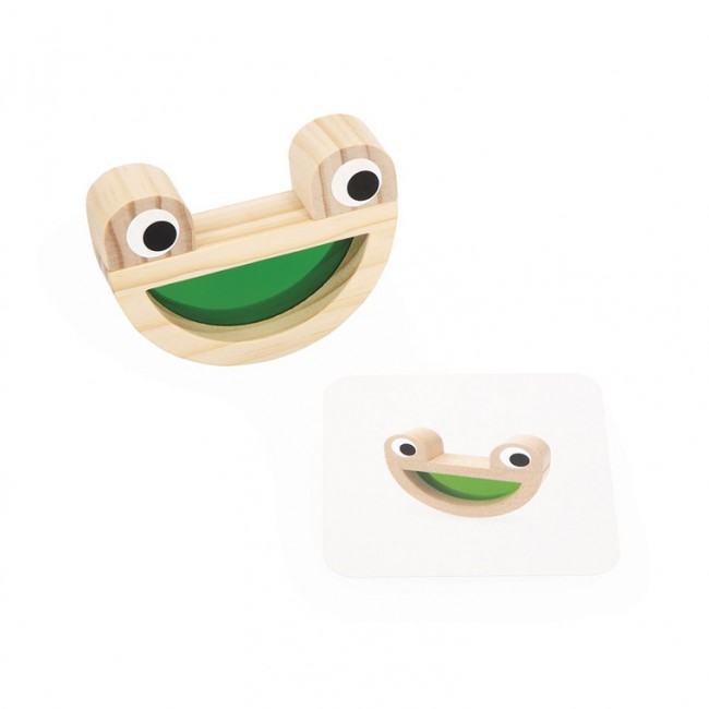 Klocki drewniane przezroczyste kolorowe sensoryczne Janod 12 m+