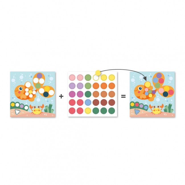 Zestaw z naklejkami geometrycznymi Apli Kids - Ocean