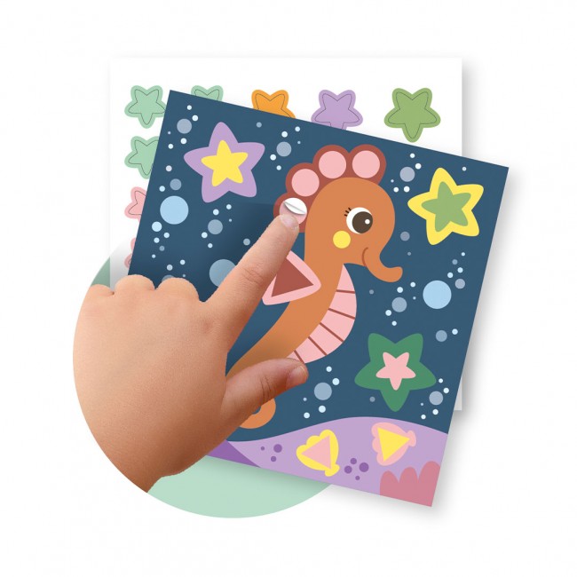 Zestaw z naklejkami geometrycznymi Apli Kids - Ocean