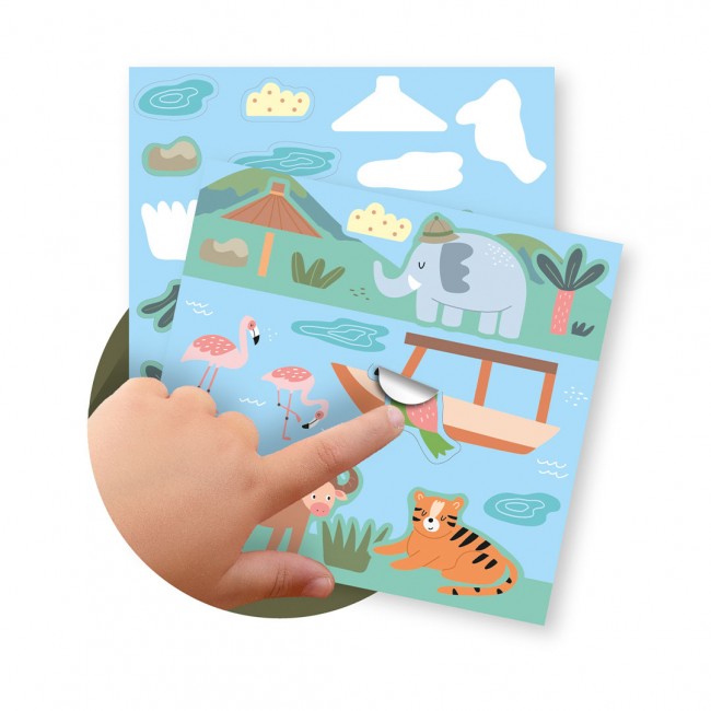 Zestaw z naklejkami Apli Kids - Safari