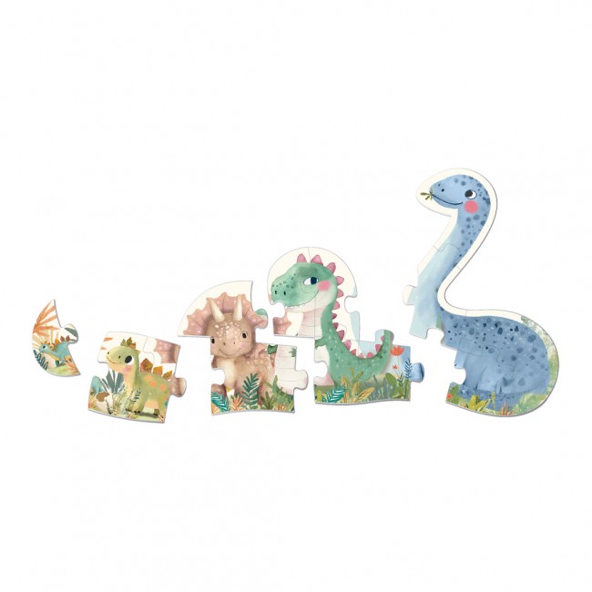 Puzzle progresywne My First Apli Kids - Dinozaury 2+