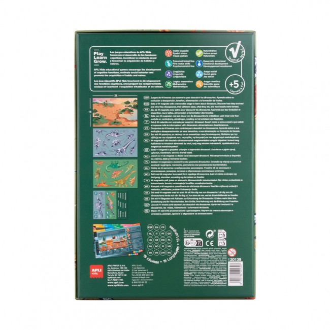 Magnetyczna układanka edukacyjna z kartami Apli Kids - Dino