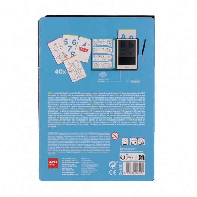 Tablet LCD z 40 szablonami do odrysowywania Apli Kids
