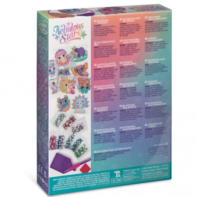 Kreatywne naklejki do ozdabiania z kryształkami Nebulous Stars 7+