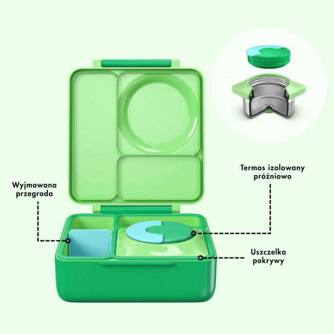 Lunchbox z termosem OmieBox OMIE - Apple Green