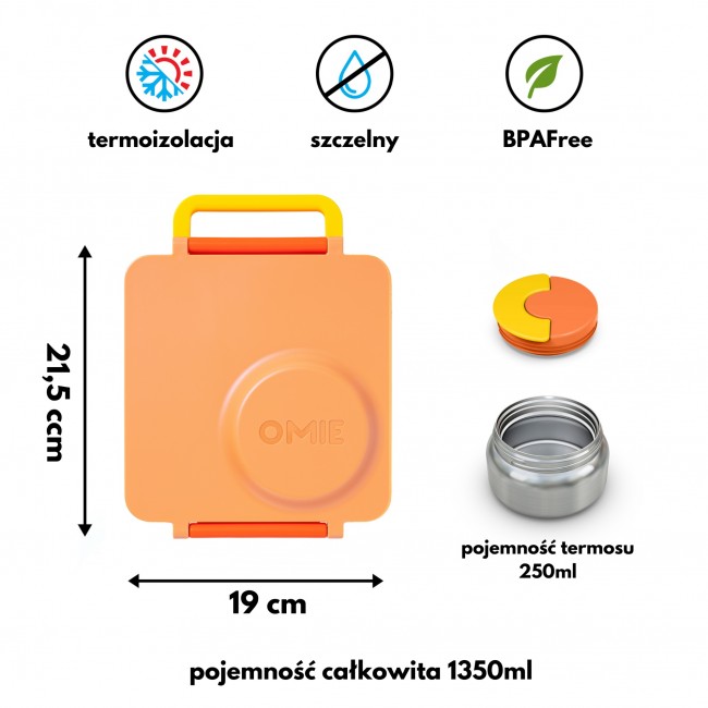 Lunchbox z termosem OmieBox OMIE - Poppy Orange