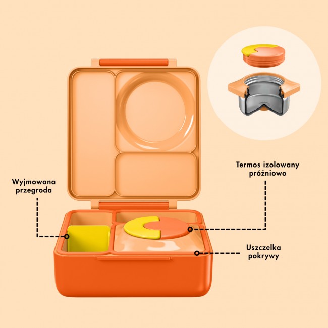 Lunchbox z termosem OmieBox OMIE - Poppy Orange