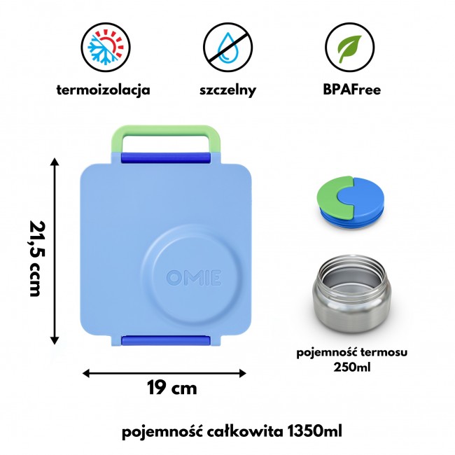 Lunchbox z termosem OmieBox OMIE - Sea Blue
