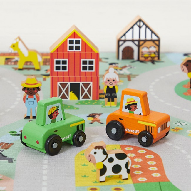 Mata do zabawy z drogą Cross Roads Janod - Wieś 2+