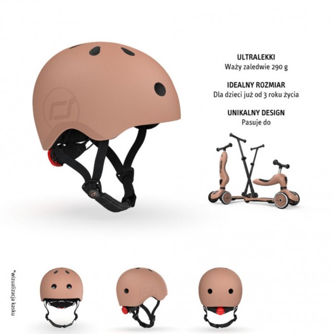 Kask dla dzieci SCOOTANDRIDE  S-M 3+ - Mocha